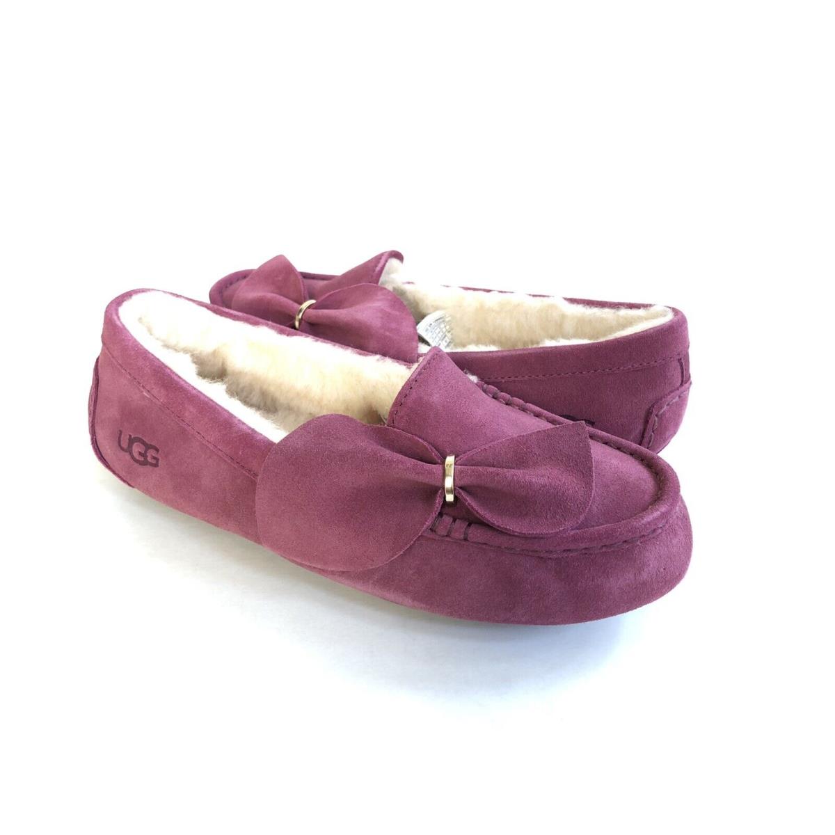 Ugg Ansley Twist Bougainvillea Shearling Moccasin Shoe US 7 / EU 38 / UK 5