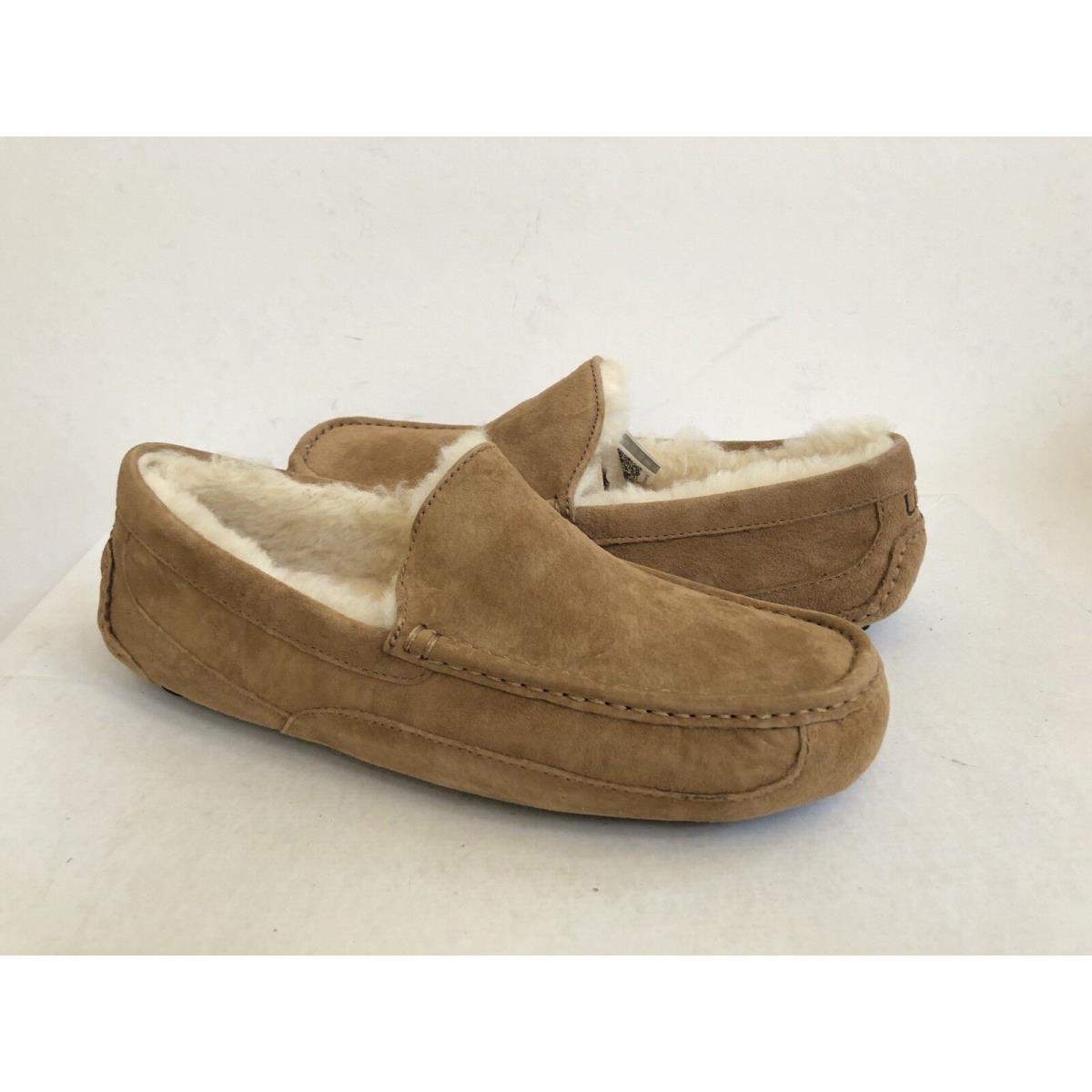 Ugg Ascot Chestnut Suede Shearling Lined Moccasin Shoe US 15 / EU 49.5 / UK 14