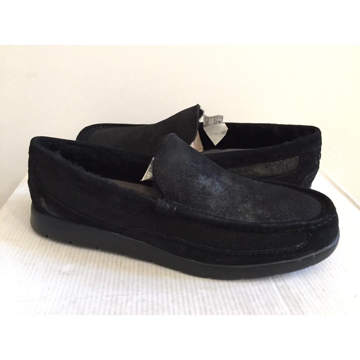 Ugg Fascot Black Suede Moccasin Shoe US 9 / EU 42 / UK 8