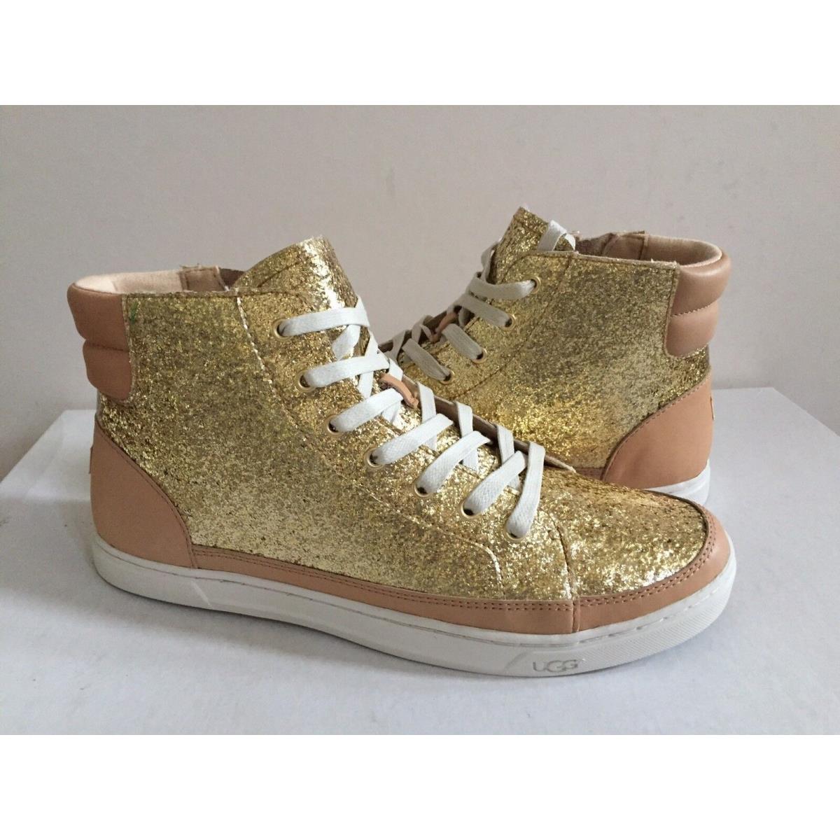 Ugg Gradie Glitter Gold Ankle Sneakers Leather Shoe US 10 / EU 41 / UK 8.5