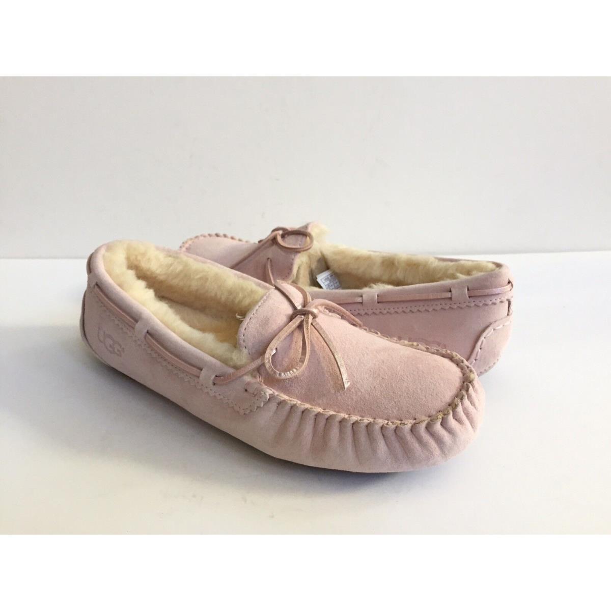 Ugg Dakota Metallic Seashell Pink Hearling Lined Slippers US 6 / EU 37 / UK 4