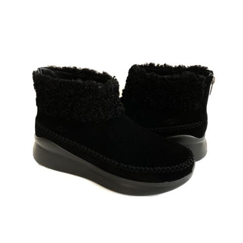 Ugg Montrose Black Suede Ankle Zipper Sneaker Shoe US 9 / EU 40 / UK 7