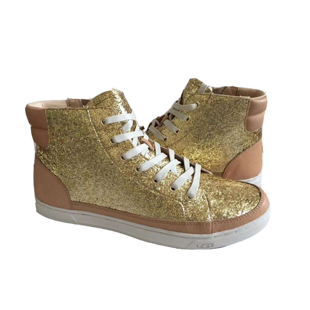 Ugg Gradie Glitter Gold Ankle Sneakers Leather Shoe US 11 / EU 42 / UK 9.5