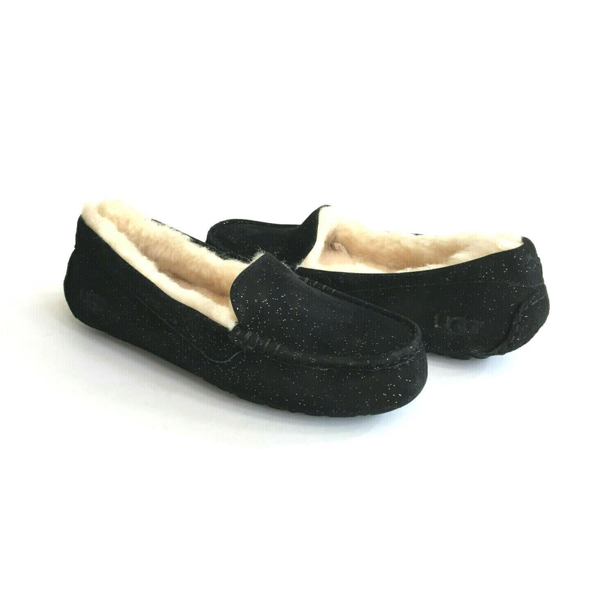 Ugg Ansley Milky Way Black Sparkly Moccasin Shoe US 6 / EU 37 / UK 4.5