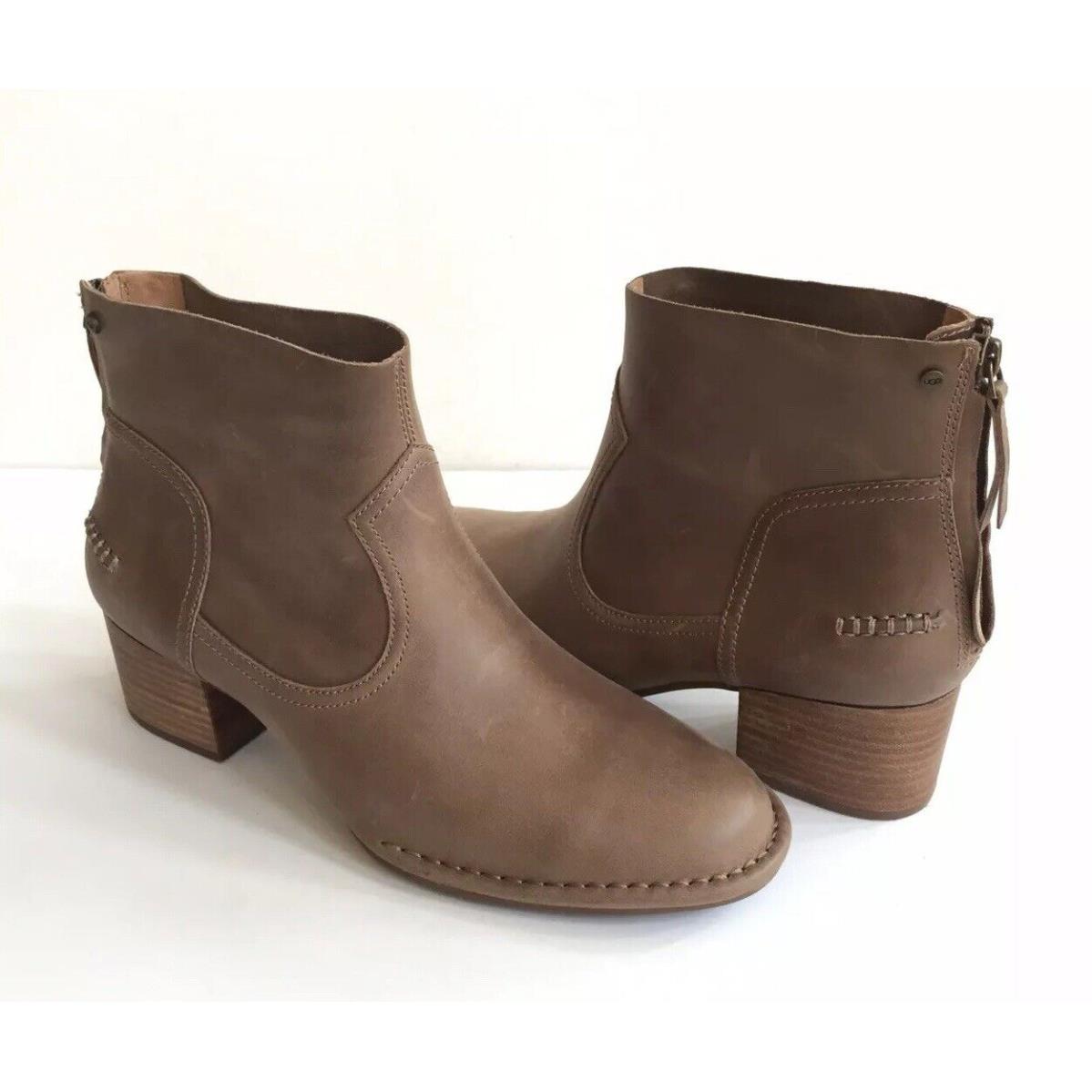 Ugg Bandara Sahara Leather Ankle Heels US 9.5 / EU 40.5 / UK 7.5