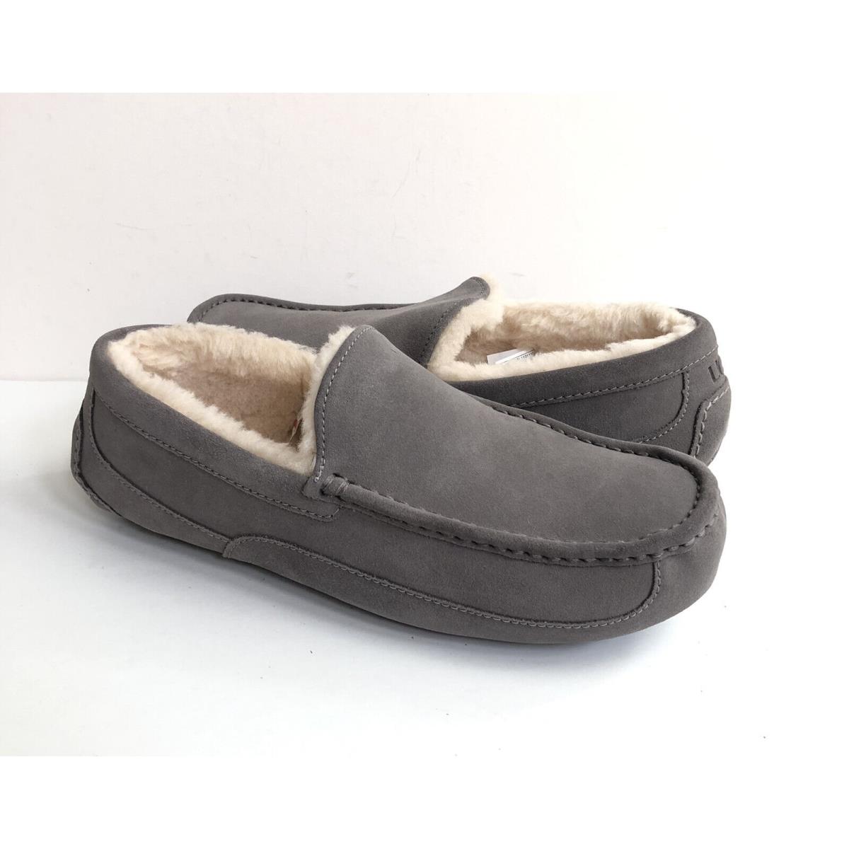 Ugg Ascot Grey Gray Suede Shearling Moccasin Shoe US 13 / EU 46 / UK 12