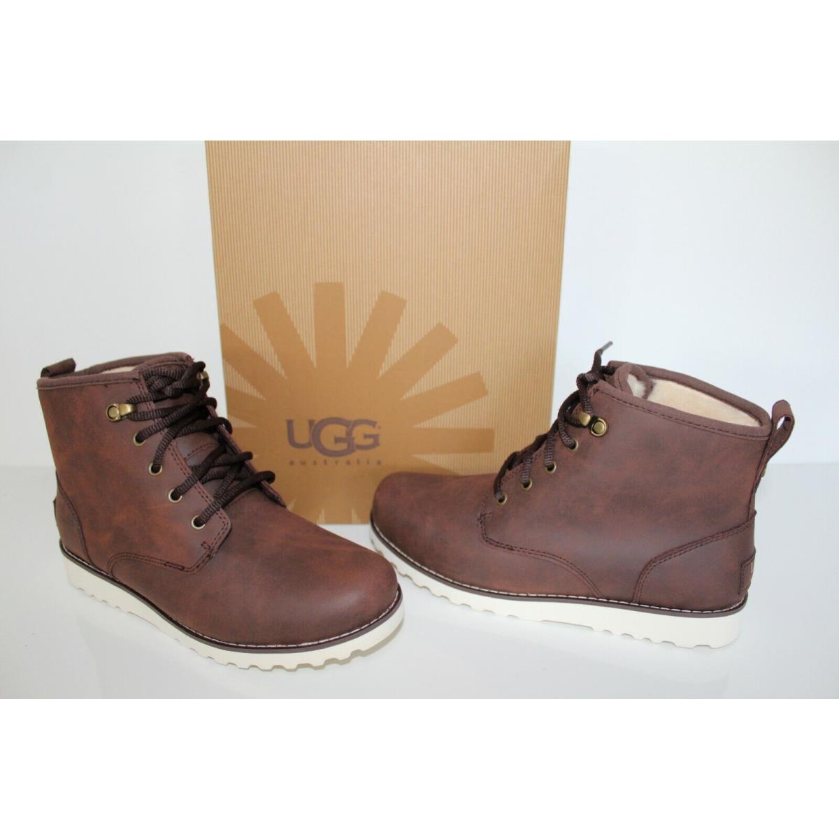 Ugg Australia 1003165 BR 6 Boy Maple Suede Lace up Sheepskin Boots Shoes Brown 6