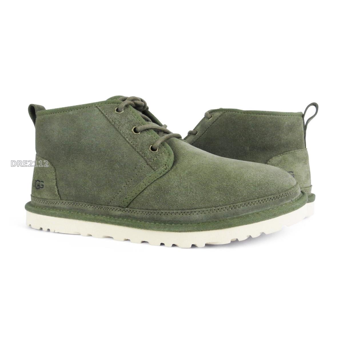 Ugg Neumel Moss Green Suede Fur Shoes Mens Size 9 - Green
