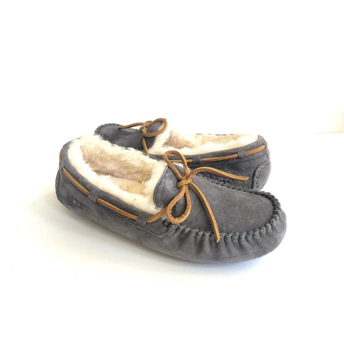 Ugg Dakota Pewter Fully Lined Shearling Fur Slippers US 8 / EU 39 / UK 6.5