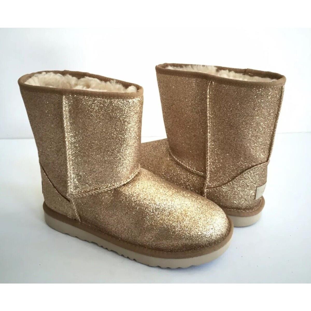 Ugg Kid Classic Short II Glitter Gold US 4 - Will Fit Women US 6 /eu 37 /uk 4