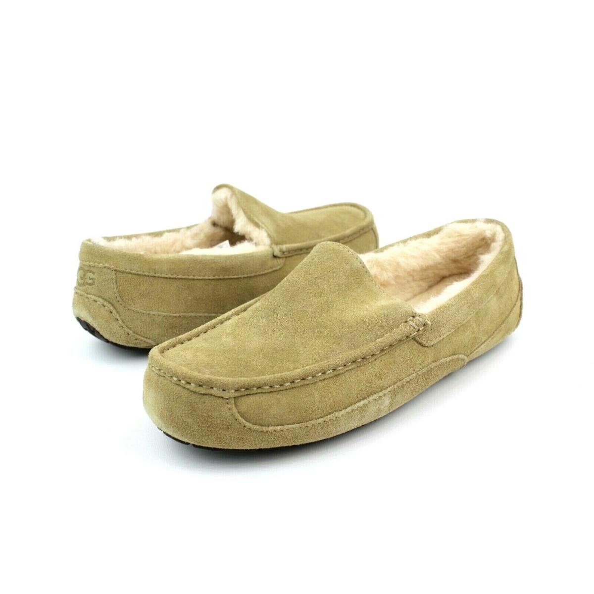 Ugg Mens Ascot Military Sand Color Suede Wool Slipper Shoe Size 10 US