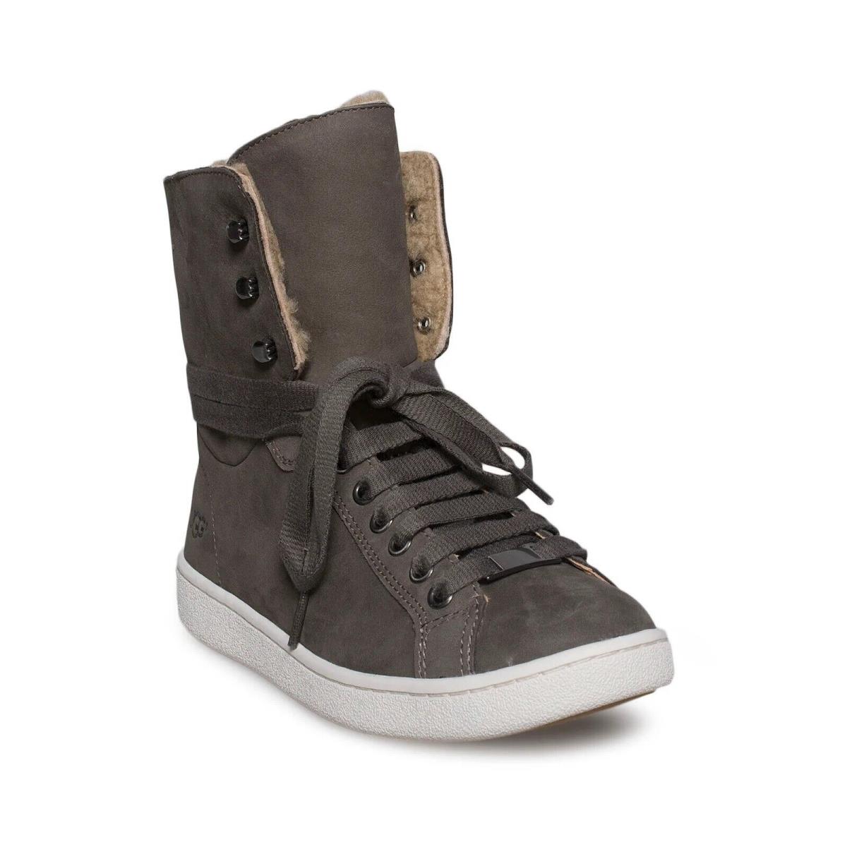 Ugg Starlyn Sheepskin Leather High Top Boots Shoes Brown Chocolate 8.5 - Brown-Chocolate