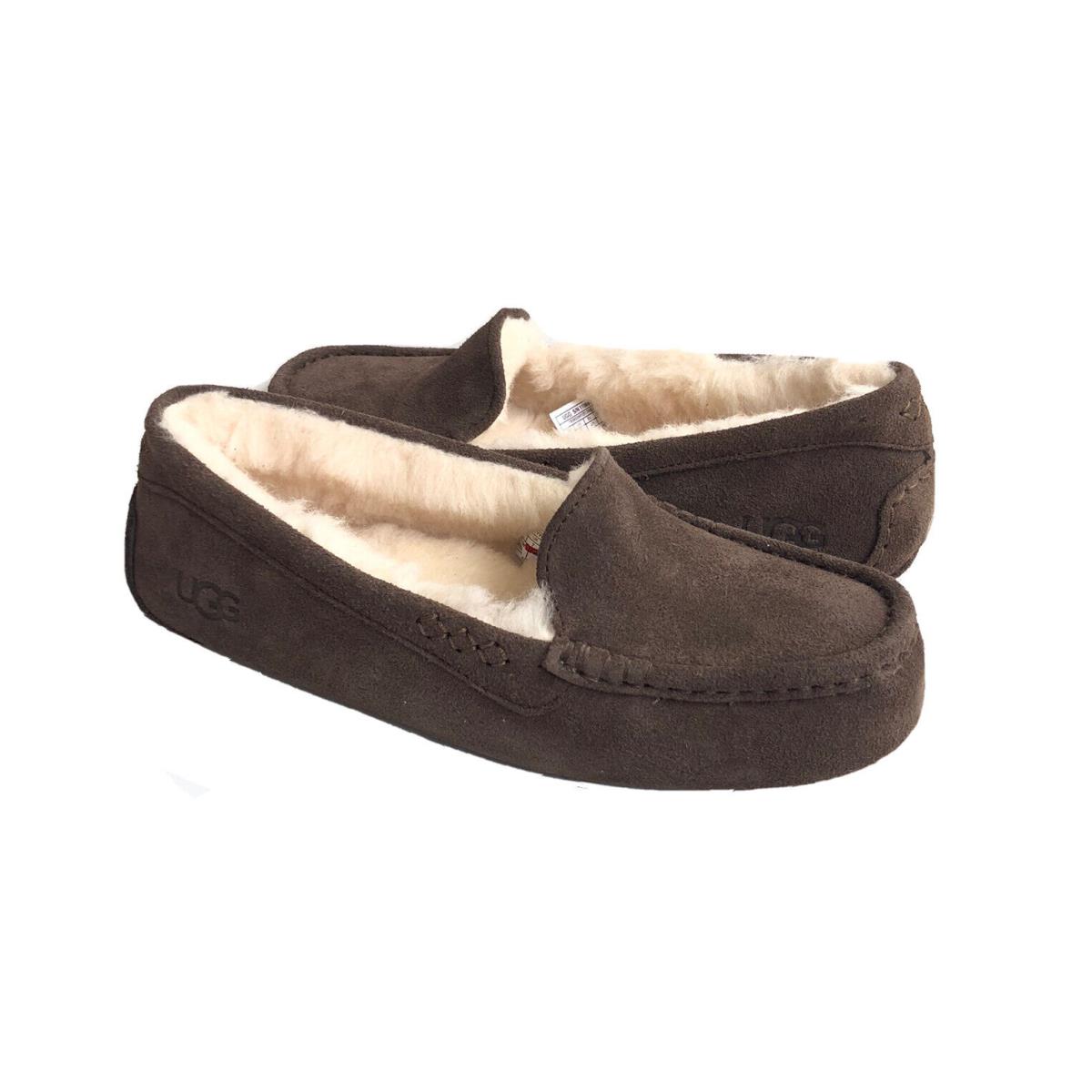 Ugg Ansley Espresso Shearling Lined Moccasin Shoe US 9 / EU 40 / UK 7