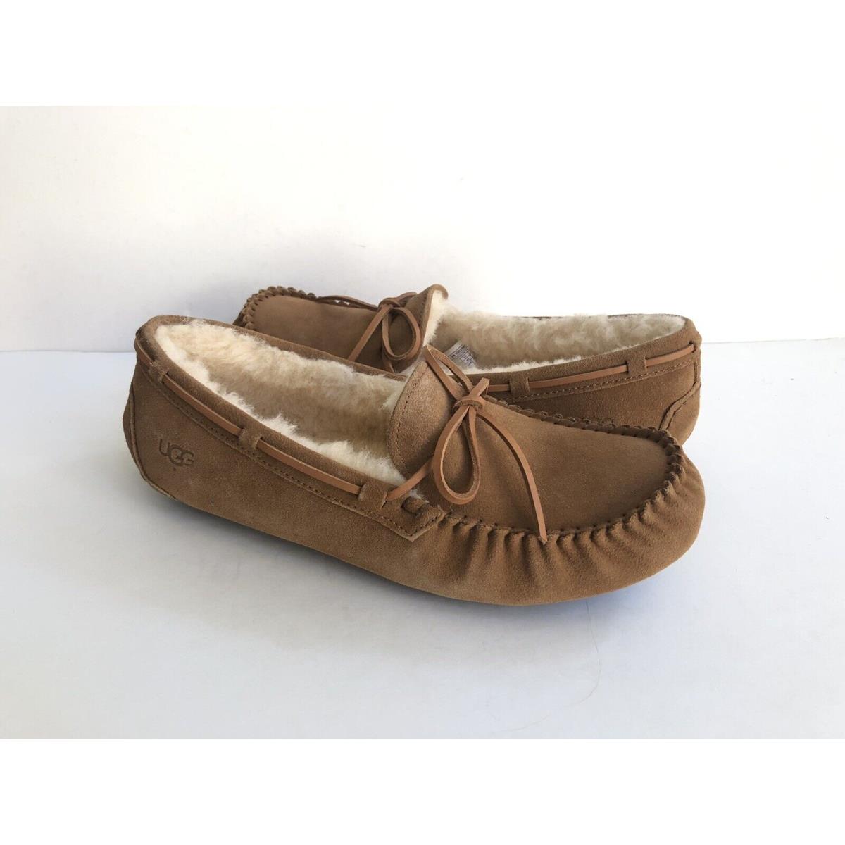 Ugg Olsen Chestnut Shearling Lined Suede Moccasin Shoe US 16 / EU 50.5 / UK 15