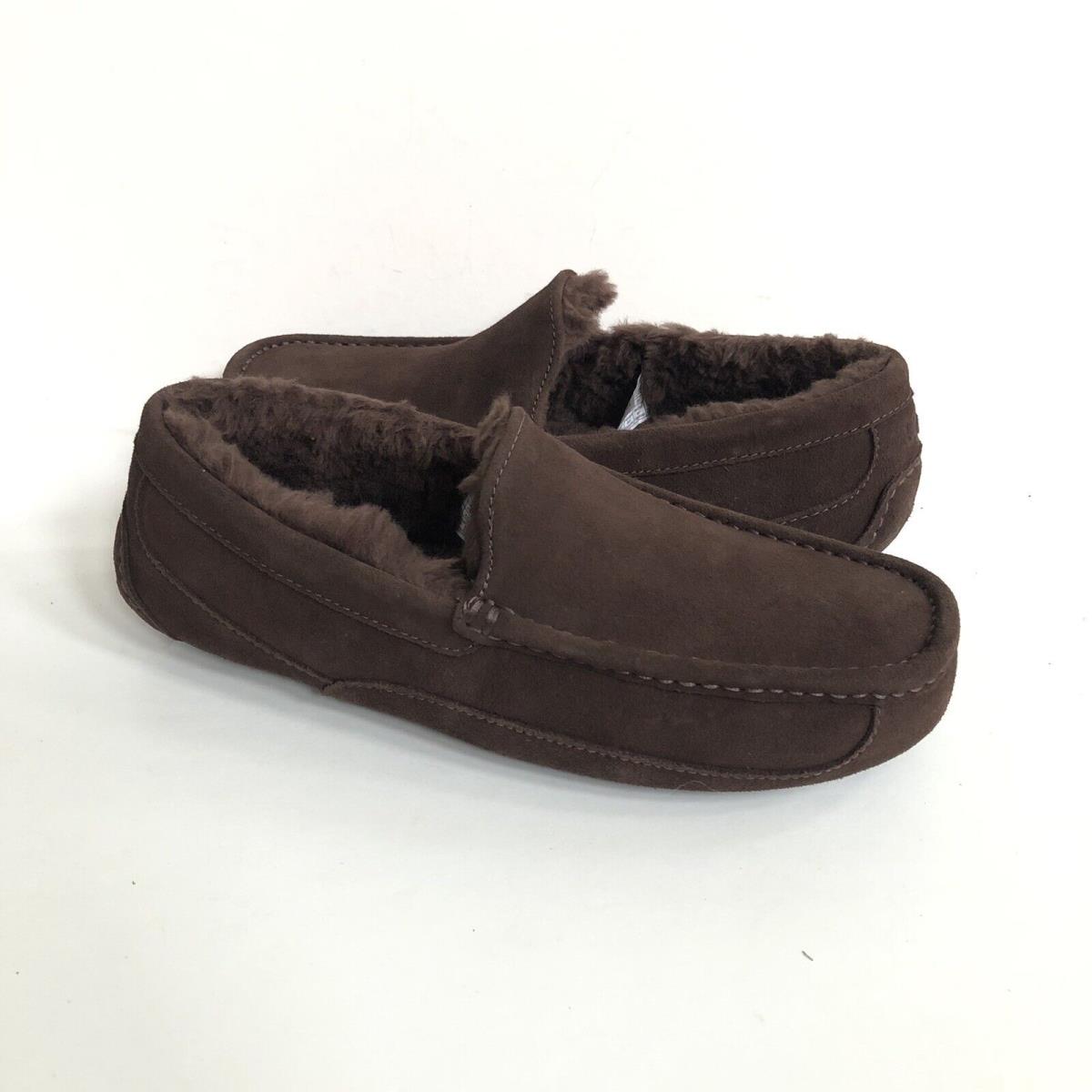 Ugg Ascot Dusted Cocoa Suede Shearling Lined Moccasin Shoe US 9 / EU 42 / UK 8