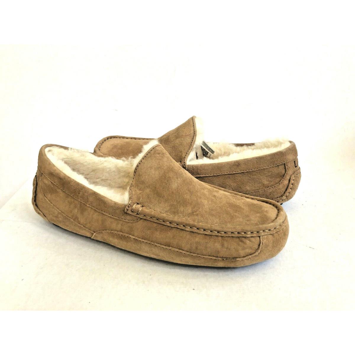 Ugg Ascot Chestnut Suede Shearling Lined Moccasin Shoe US 12 / EU 45 / UK 11