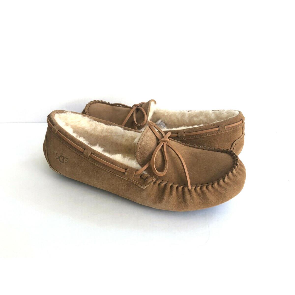 Ugg Olsen Chestnut Shearling Lined Suede Moccasin Shoe US 9 / EU 42 / UK 8