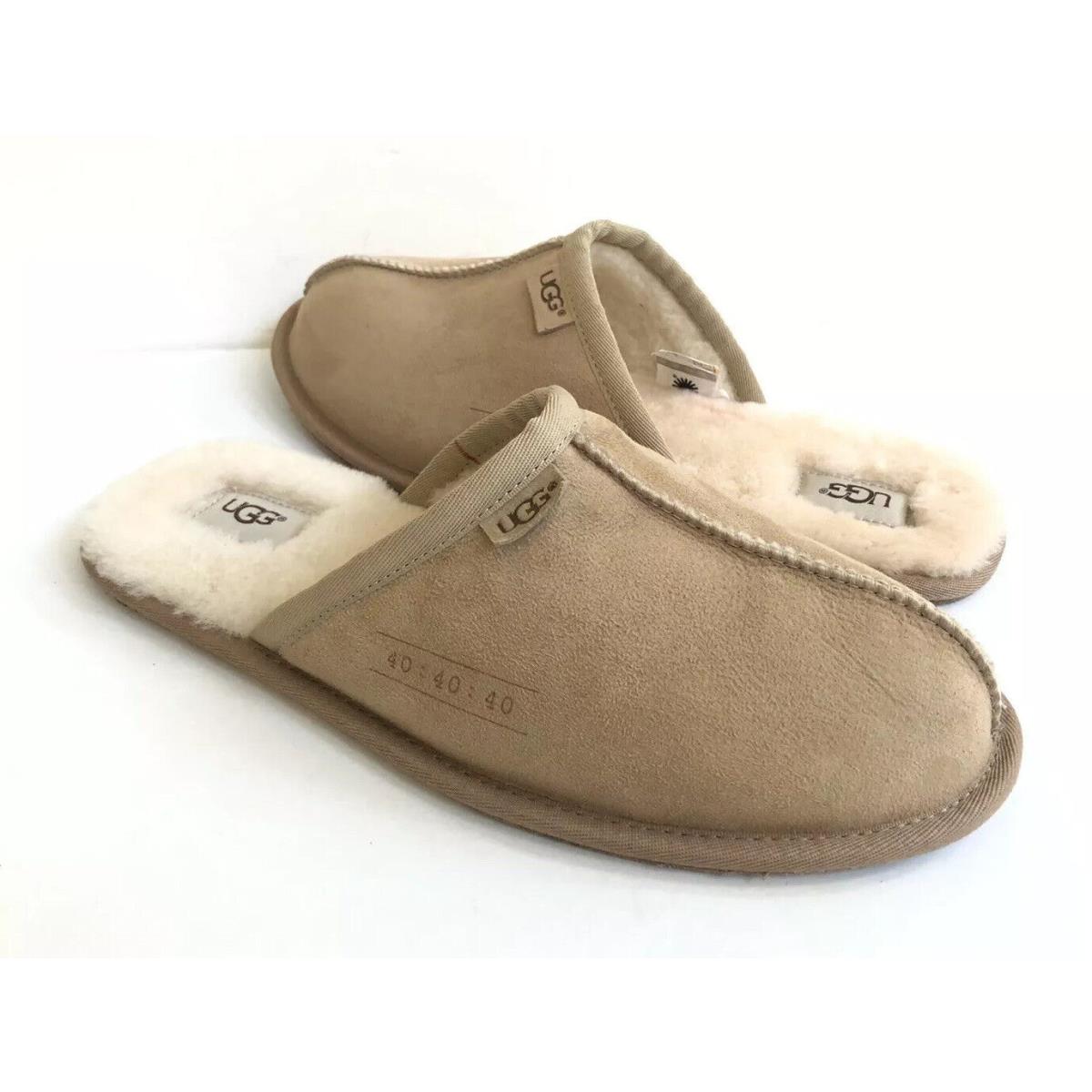 Ugg Scuff 40:40:40 Chestnut Suede Moccasin Slip ON Slipper US 12 / EU 45 / UK 11