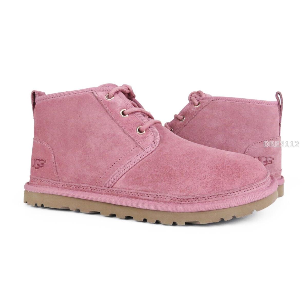 Ugg Neumel Pink Dawn Suede Fur Shoes Womens Size 8