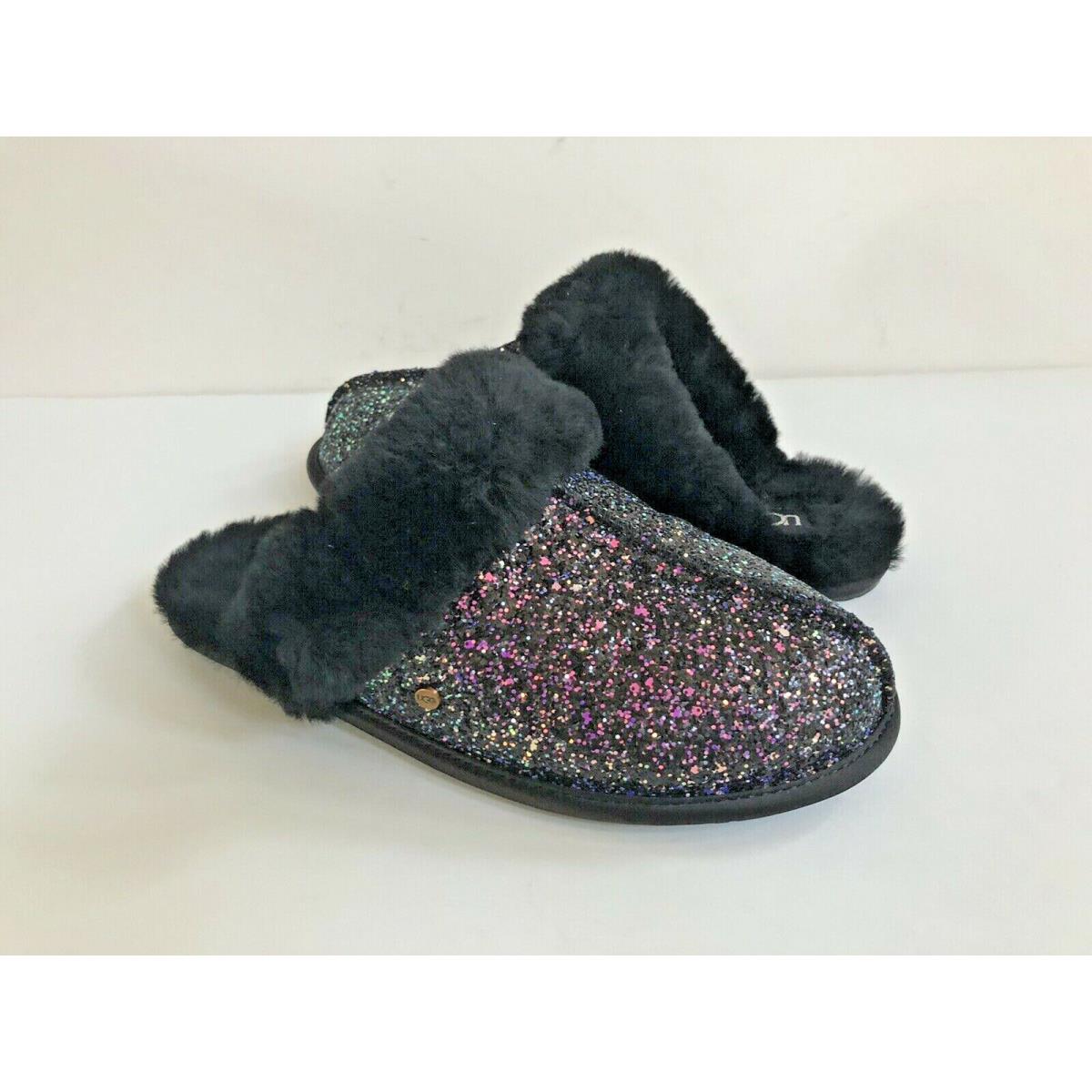 Ugg Scuffette II Cosmos Sparkle Black Shearling Slippers US 6 / EU 37 / UK 4