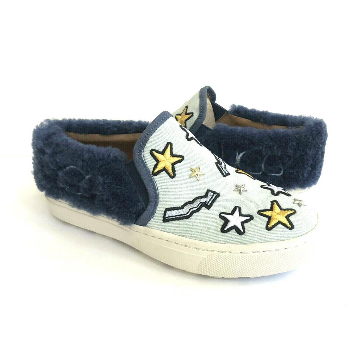 Ugg Patch IT Slip ON Bleach Denim Bling Sneaker Shoe US 9.5 / EU 40.5 / UK 7.5