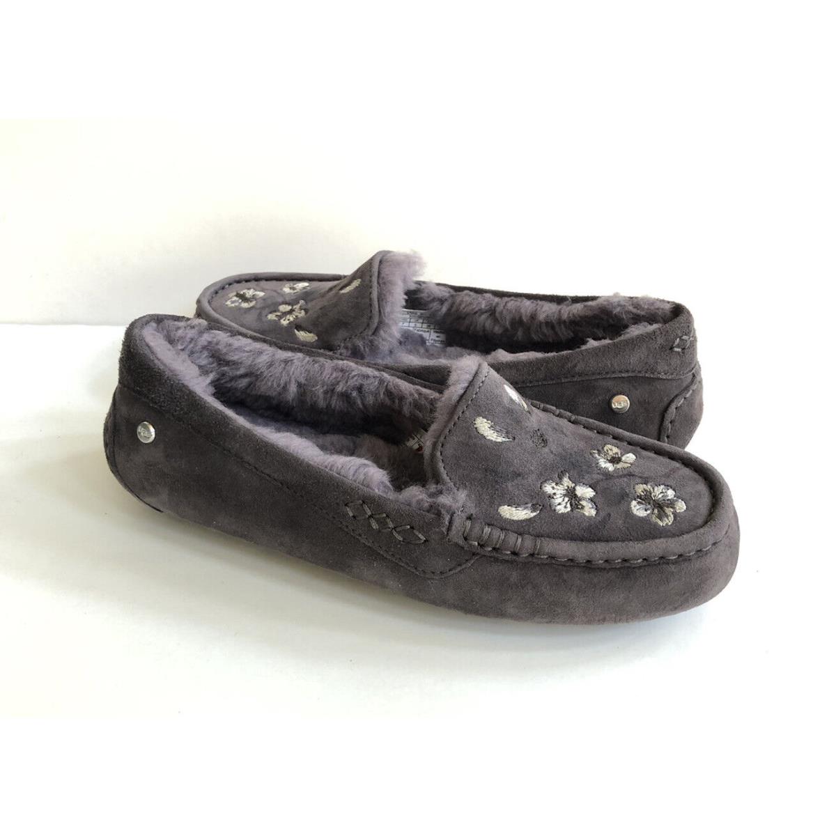 Ugg Ansley Blossom Nightfall Shearling Moccasin Shoe US 7 / EU 38 / UK 5