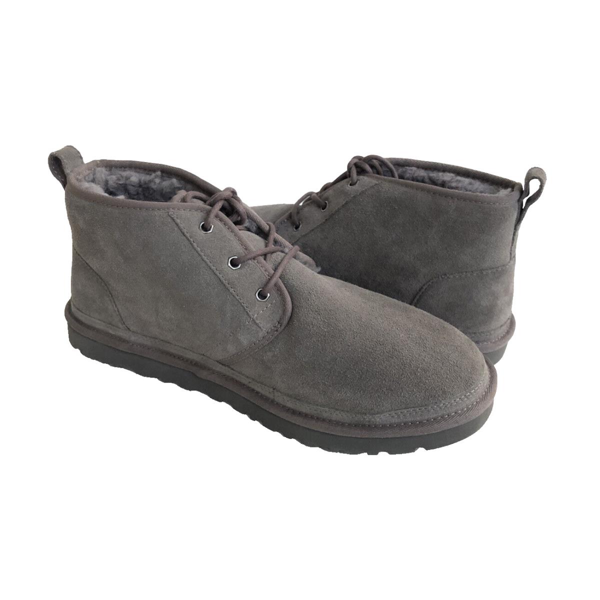 Ugg Men Neumel Charcoal Fully Line Shearling Suede Shoe US 13 / EU 46 / UK 12