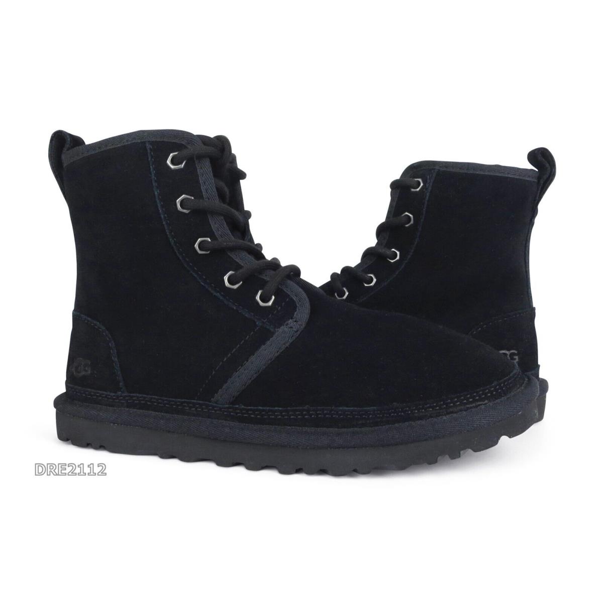 Ugg Neumel High Black Suede Fur Shoes Womens Size 8 -nib - Black
