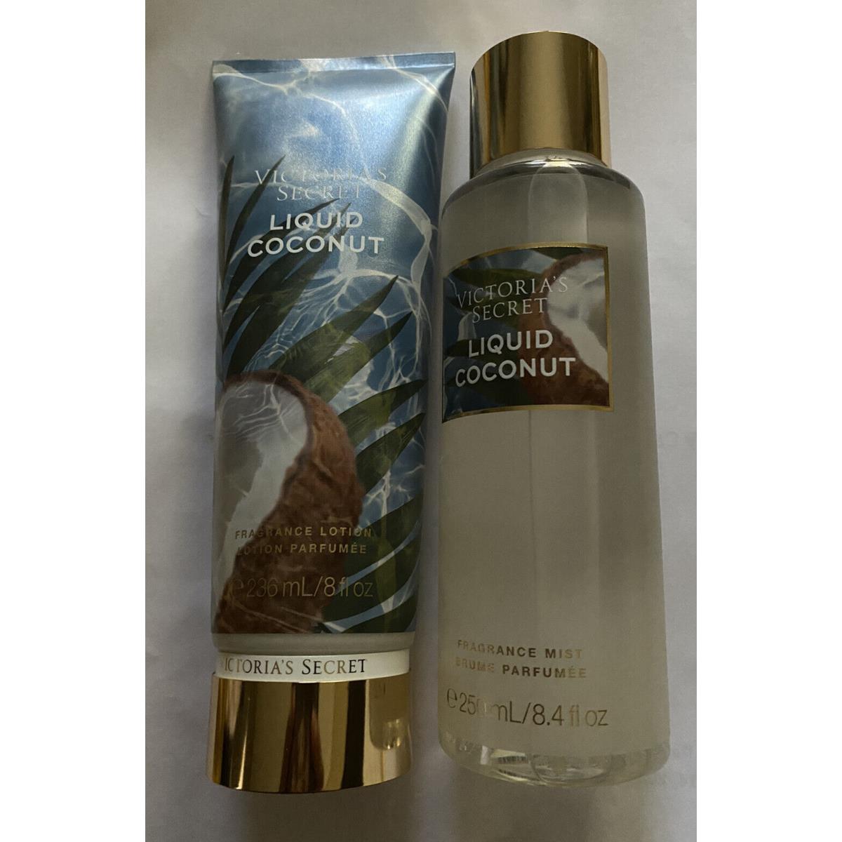 Limited Edition Body Lotion Mist Liquid Coconut Victoria Secret 1 Set