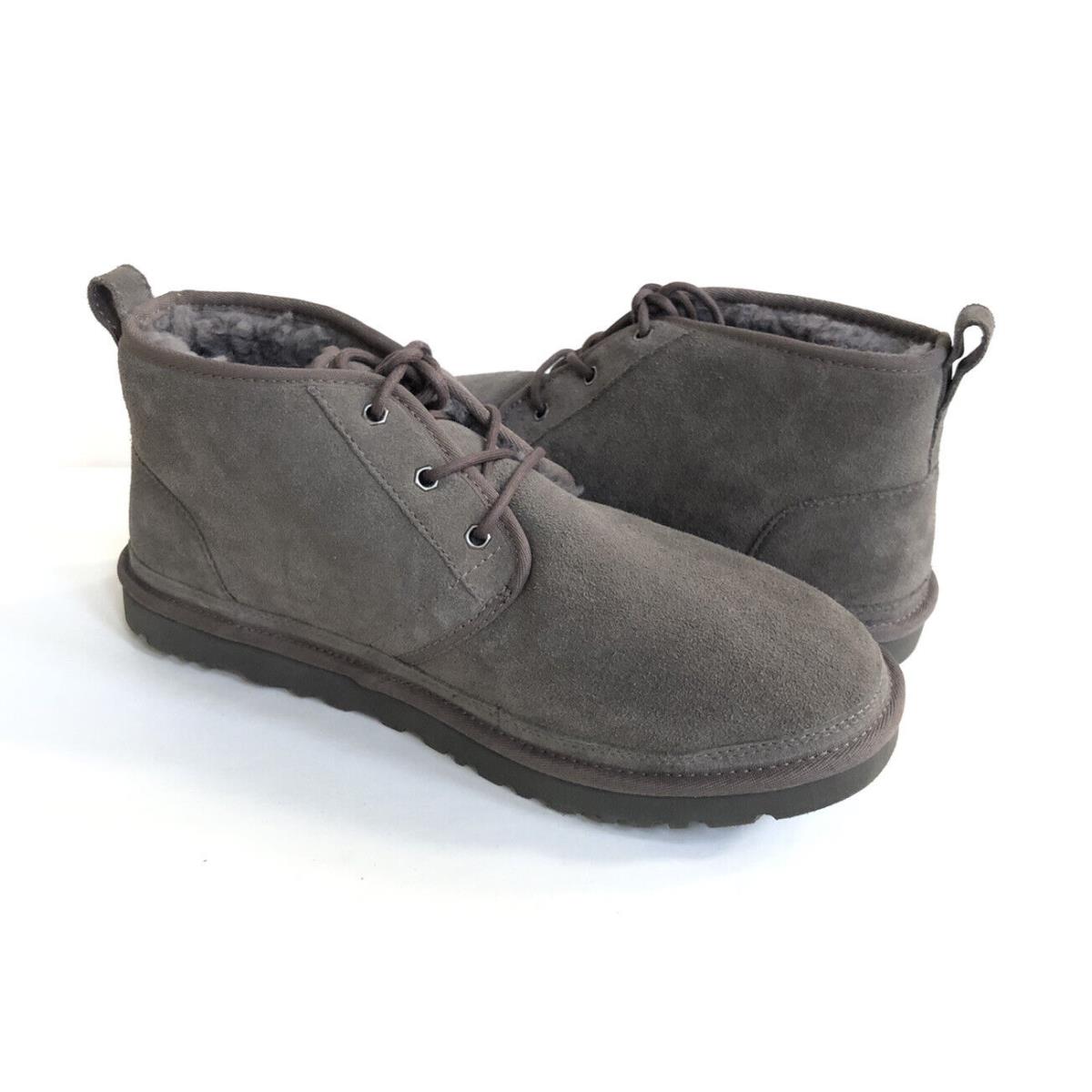 Ugg Men Neumel Charcoal Fully Line Shearling Suede Shoe US 12 / EU 45 / UK 11