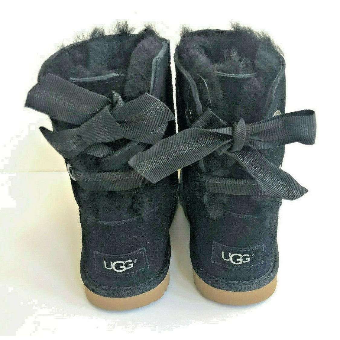 Ugg Customizable Bailey Bow II Black Kid/youth US 5 -fit Women US 7 /eu 38 /uk 5