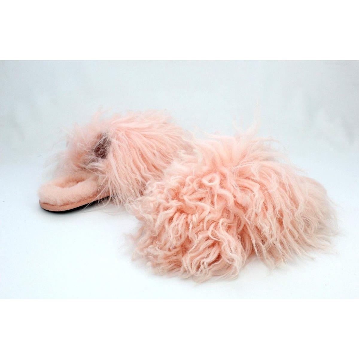 Ugg Fluff Momma Mongolia Clog Sheepskin Tropical Peach Color Slipper Size 5 US