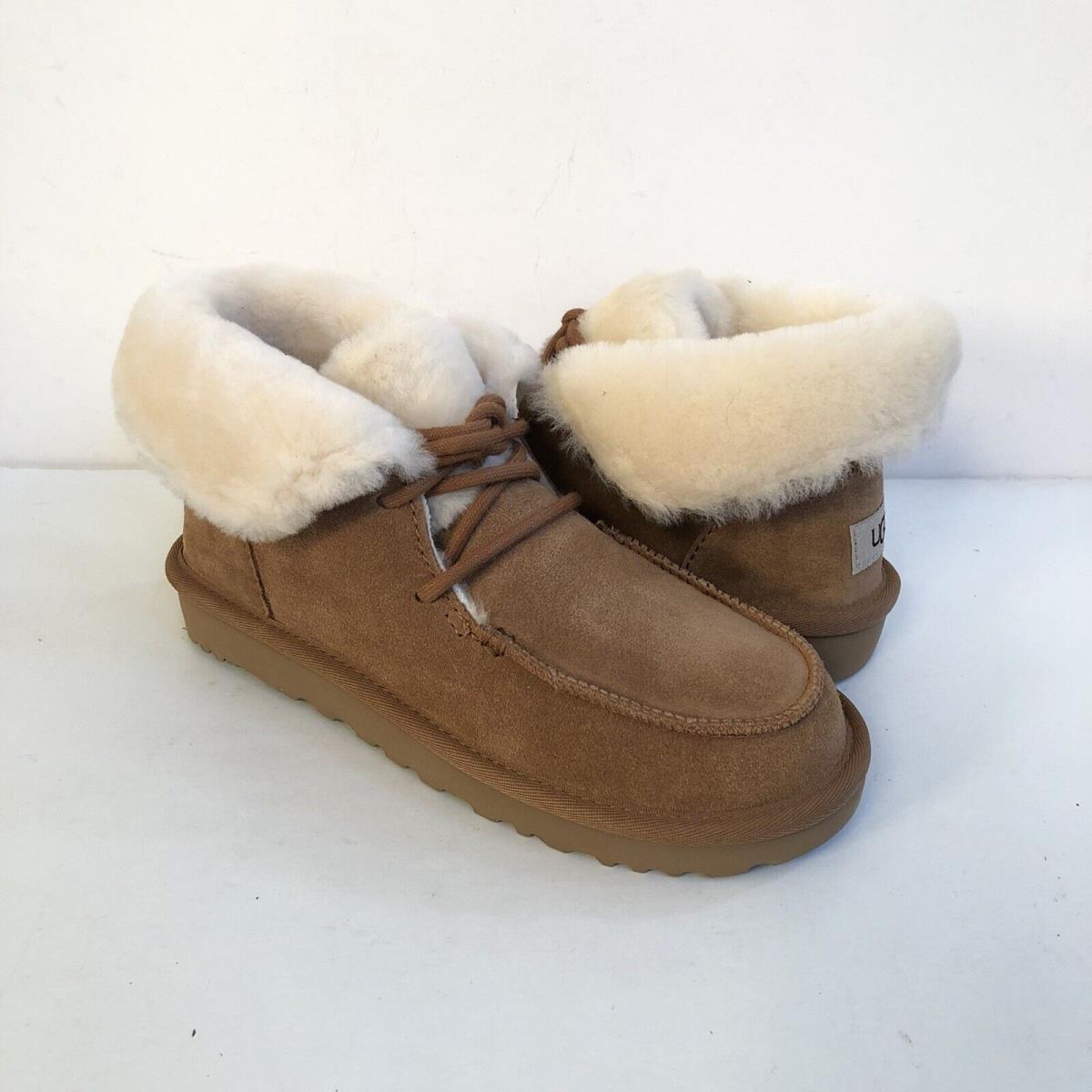 Ugg Women Diara Chestnut Shearling Chuka Ankle Shoes US 7 / EU 38 / UK 5