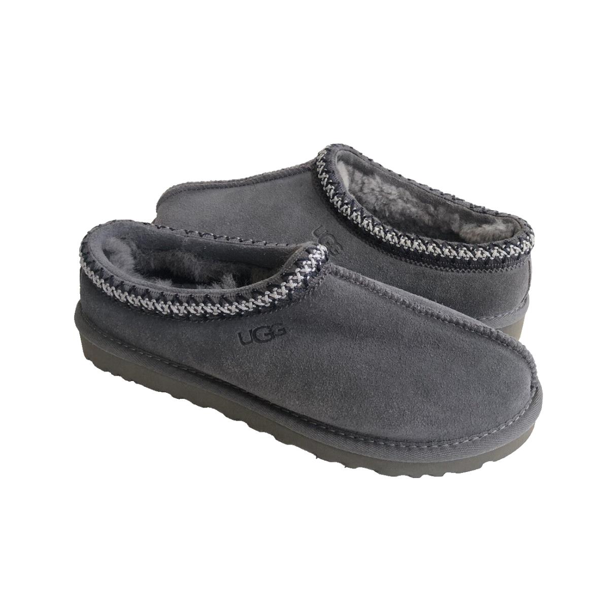 Ugg Men Tasman Dark Grey Gray Shearling Moccasin Shoe US 12 / EU 45.5 / UK 11
