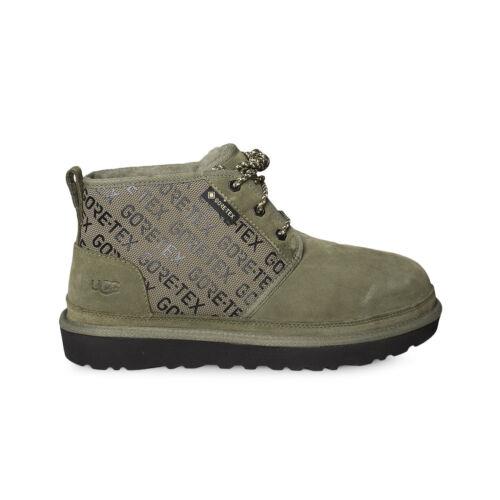 Ugg Neumel Gore Tex Moss Green Suede Sheepskin Chukka Men`s Shoes Size US 8