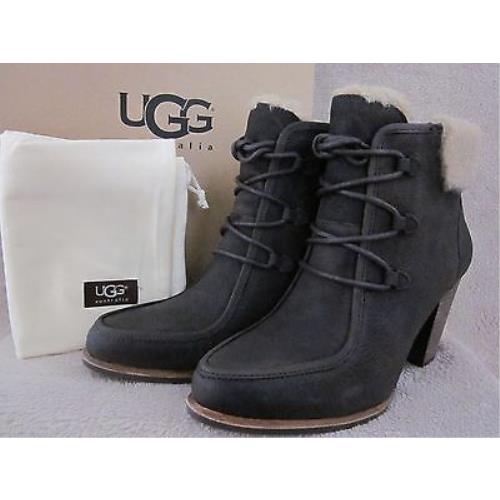 Ugg Australia Analise 1008741 Brown Lodge Leather Boots Shoes US 9 Eur 40