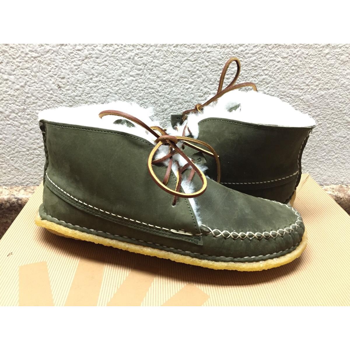 Ugg Buckfield Dark Olive Handmade BY Quoddy Leather Shoe US 7 / EU 39.5 / UK 6