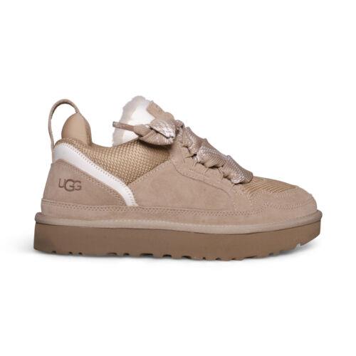 Ugg Lowmel Sand Suede Textile Sportty Shoes Women`s Sneakers Size US 9