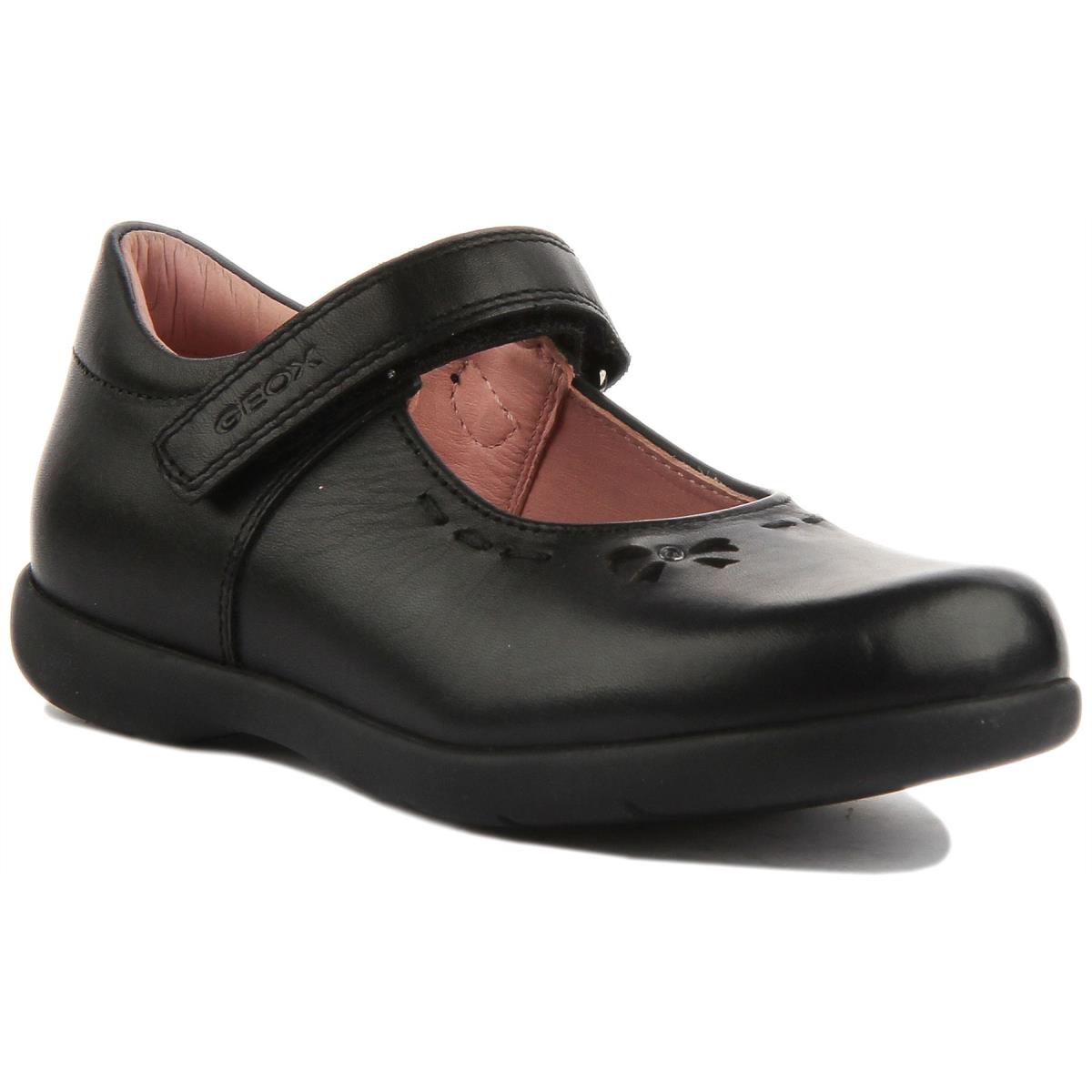 Geox Naimara Girls Single Strap Mary Jane School Shoes In Black Size US 9 - 13 BLACK