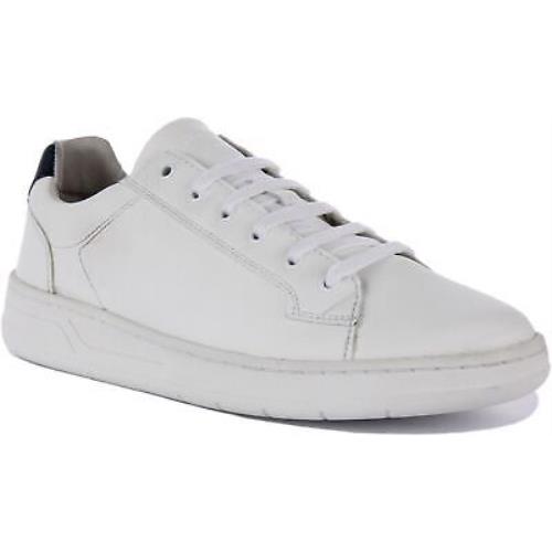 Geox U Magnete G Low Profile Casual Shoe White Navy Mens US 7 - 13