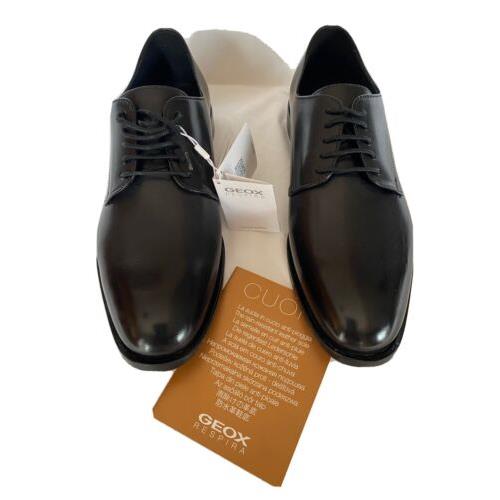 Geox Rspira Men`s U Saymore C Dress Shoes Black Size 7 US 40 EU