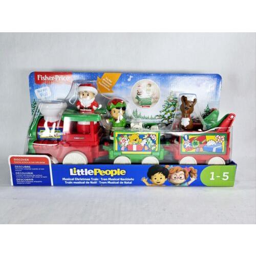 Fisher Price Little People Christmas Train Musical Reindeer Elf Santa Toy