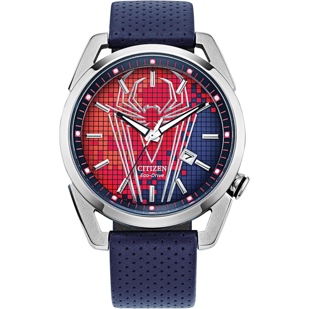 Citizen Eco-drive Men`s Marvel Spider Man Watch in Stainless Steel AW1680-03W