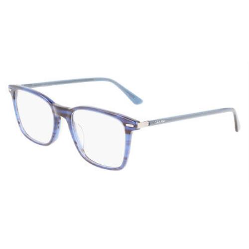Calvin Klein CK22541 Eyeglasses Unisex Blue Horn Square 53mm