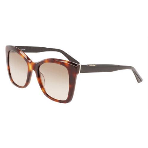 Calvin Klein CK22530S Sunglasses Brown Havana Butterfly 53mm