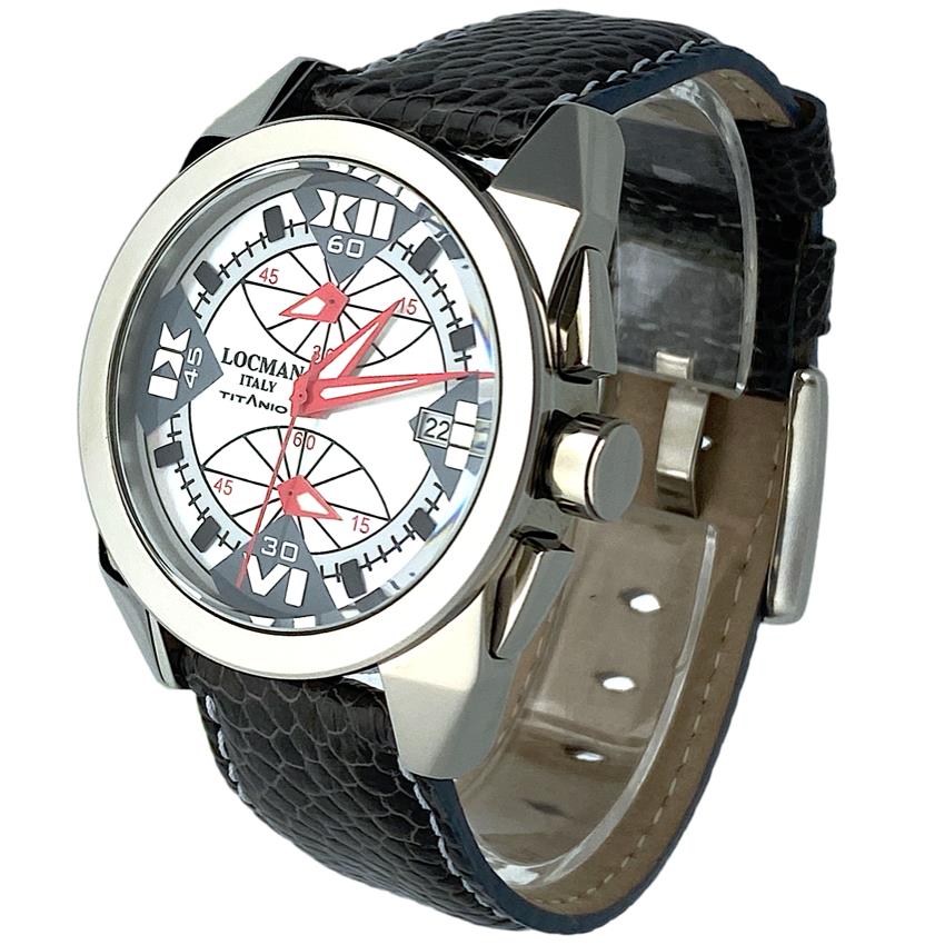 Locman Cavallo Pazzo Titanio Chronograph Mop Quartz Watch Ref. 161 40mm x 47mm