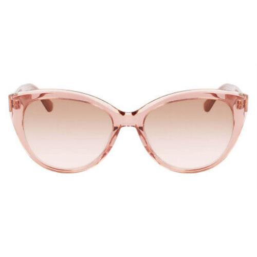 Calvin Klein CK22520S Sunglasses Women Rose Cat Eye 57mm