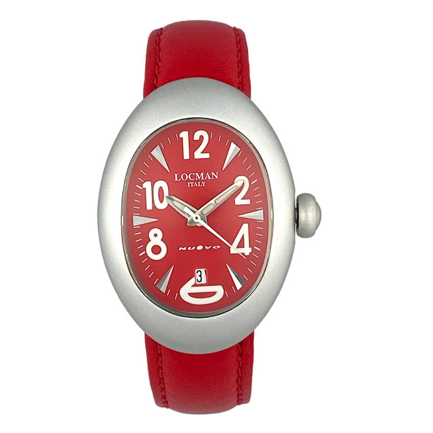 Ladies Locman Nuovo Aluminum Case Quartz Watch W/r 3 Atm Ref 015 33mm x 46mm