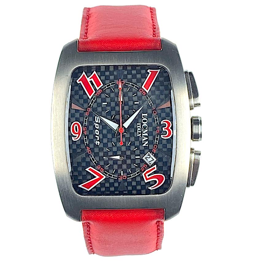 Locman Sport Titanio Chronograph Unisex Quartz Watch W/r 5 Atm Ref 484 37 x 49