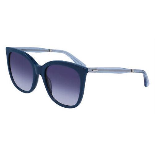 Calvin Klein CK23500S Sunglasses Women Blue Square 55mm